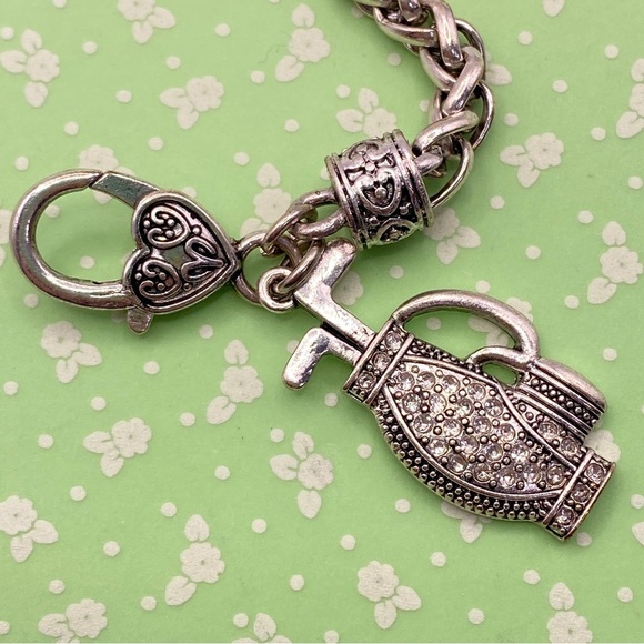 Rope Chain Chunky Golf Bag Rhinestones Bracelet - Picture 8 of 8